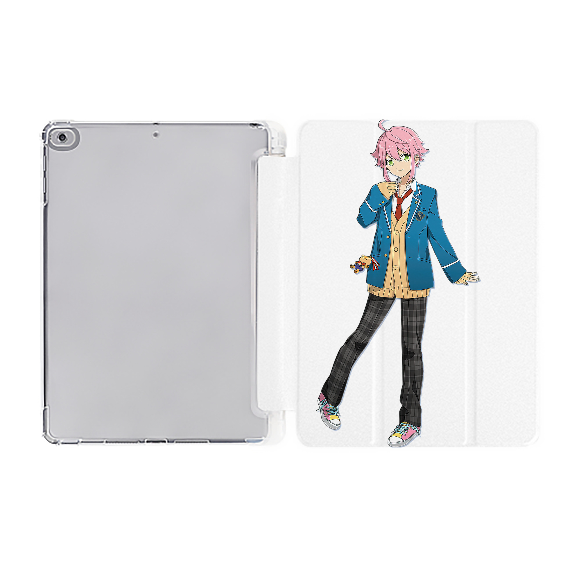 （画像用） あんさんぶるスターズ! Ensemble Stars IPad ケース ペン収納付き 三つ折りスタンド PUレザー×シリコン 対応機種9.5/10.5/10.9インチ